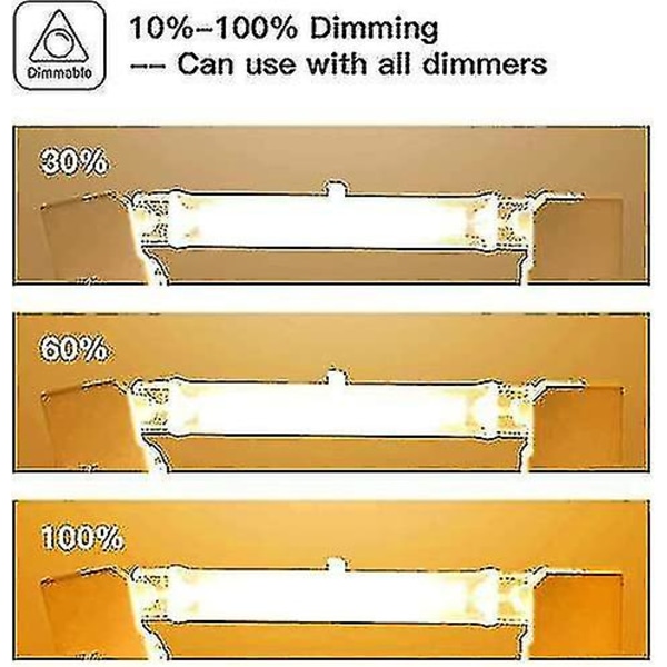5 stk. R7s halogenpære 118mm 200w 230v, R7s halogenstang 118mm, halogenpære R7s dæmpbar halogen Ro -tt