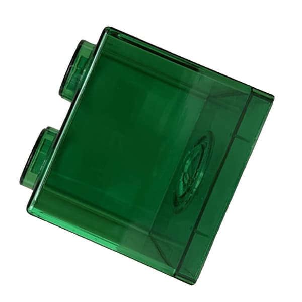Transparent Spargris 8.9x9.2cm - Rektangulär Byggnadsformad Pengabox Grön