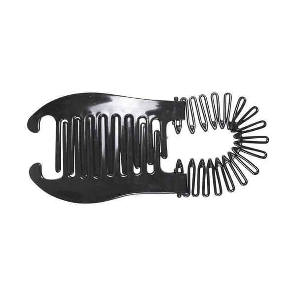 Fleksibel Interlocking Bananklips Interlocking To-Siders Hårkam Holdbar plastkonstruksjon - Svart