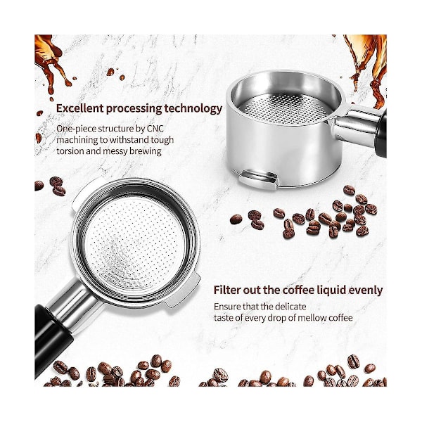 2 korvaa 51mm pohjaton portafilter suodatin korilla Ecp3420/ec155/bco430/ec260 espressokone