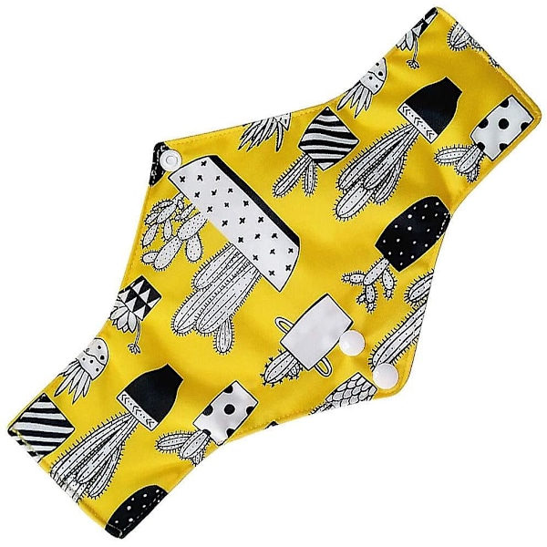 Vaskbare Sanitærbind, 1 stk til 6 stk 30 X 18 cm Gjenbrukbar Bambus Kullfiber