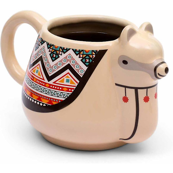 Lama-muki, keramiikka beige 16,5 x 8,5 x 7 cm