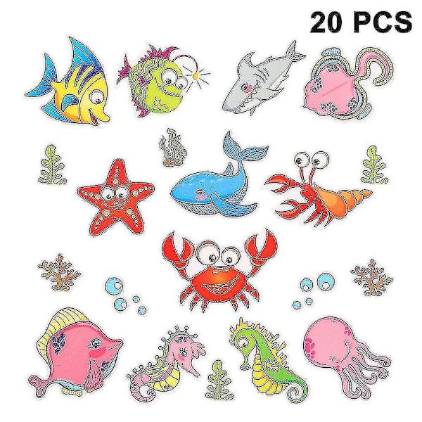 Non Slip Bathtub Stickers, 20pcs Sea Adhesive Kids Anti Slip Decal Threads For Shower And Bath Tub With Premium Scraper