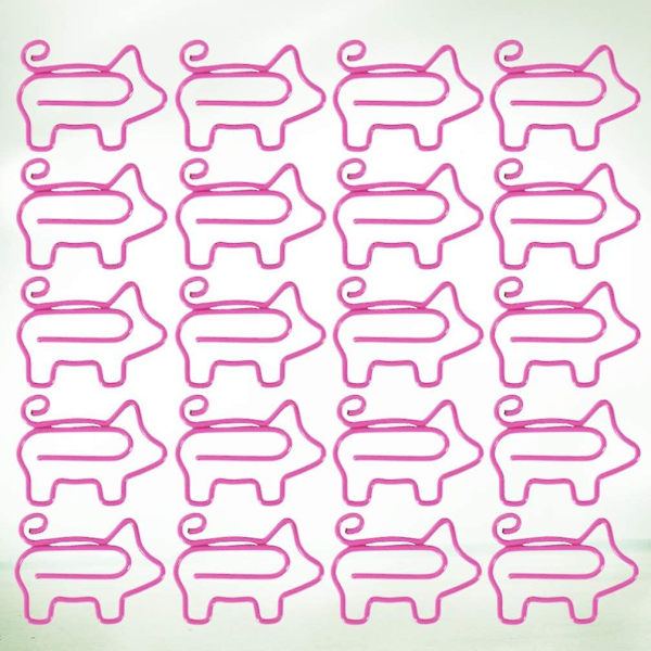 100 stk. Pig Paperclip Morsomme Papirklips Stasjonære Klips For Skole Dokument Organisere Rekvisita (rosa)