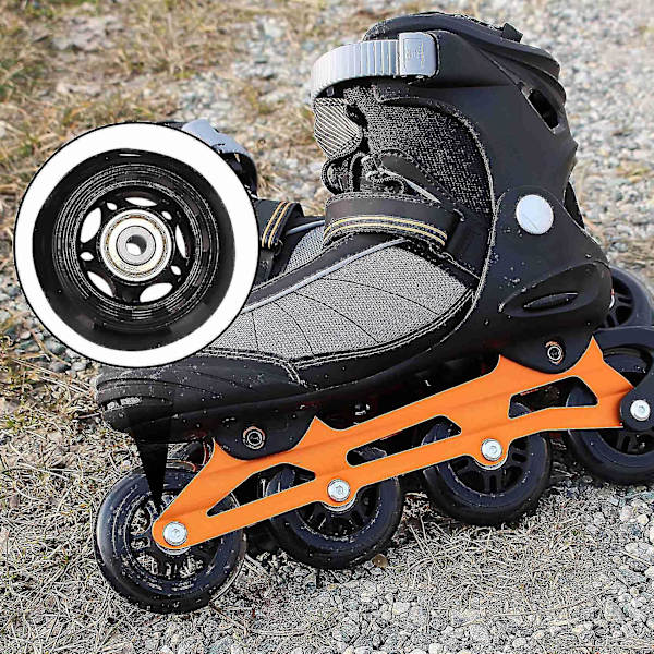 8-pack Inline Skate Hjul, Inomhus/Utomhus Rullskridsko Hjul, Ersättningshjul Med Lager 64mm