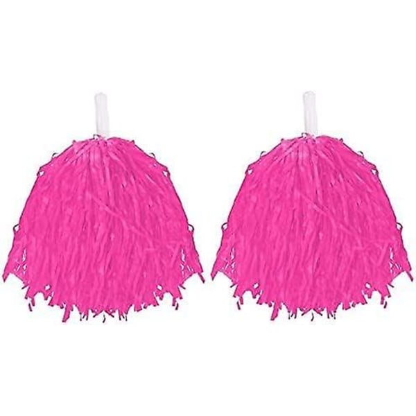 Lettvint Cheerleader Pom Poms med grep håndtak - Rosa