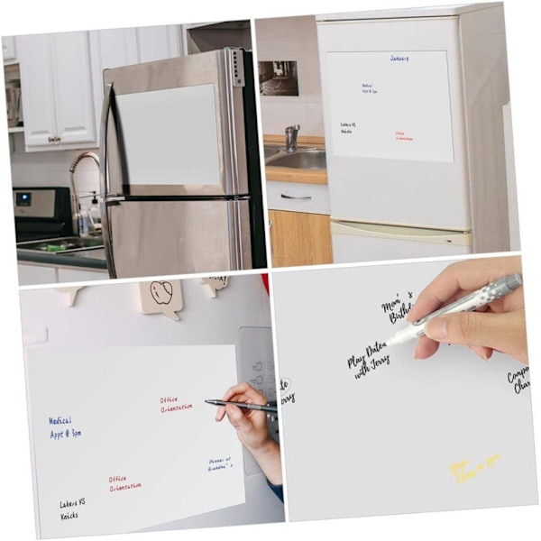 Magnetisk whiteboardtavla för kylskåp, vit, A3