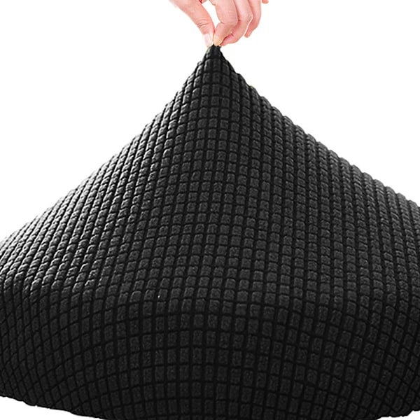Elastiskt Stolsöverdrag Förtjockat Rund Överdrag black