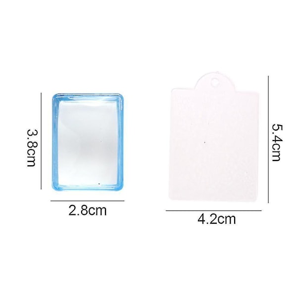 Klart silikon rektangulært neglekunstsett med spatel, rektangulær gelé stempel neglekunstmaskin blå
