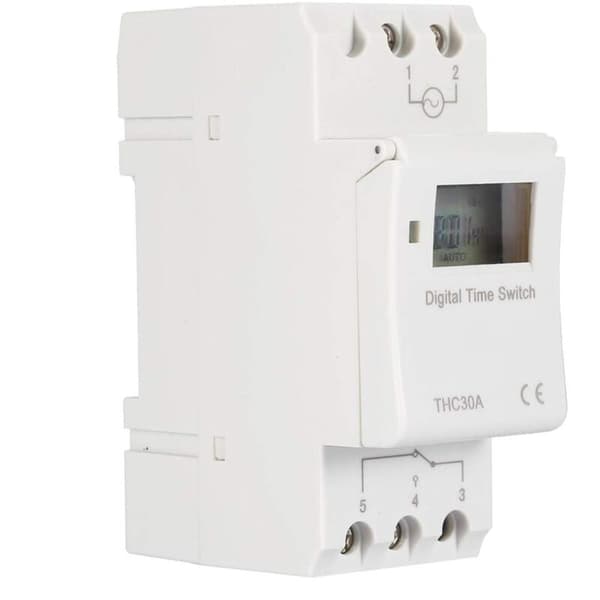 Skena, elektronisk, THC 15A, 220V, digital timer, programmerbar timer för neonlampor