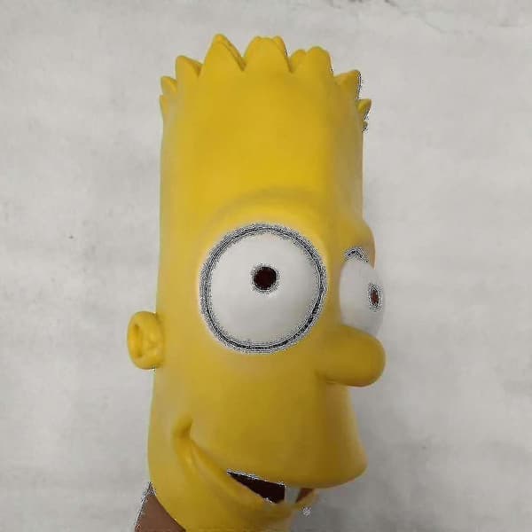 The Simpsons Bart Mask Halloween Högkvalitativ Latexdräktmask