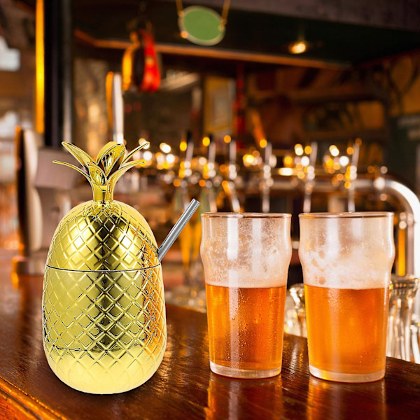 2 sæt ananas kop cocktail kop sugerør ananas kop cocktail kop til feriefest