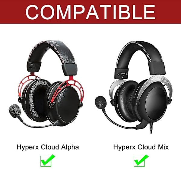 HyperX Cloud Alpha -pelikuulokkeiden nailonpunottu korvauskaapeli