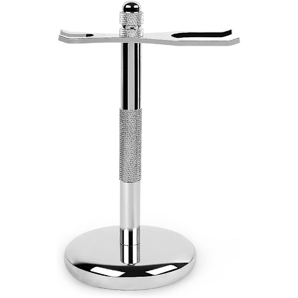 Deluxe Chrome -turvallisuushöylän ja -harjan teline sopii kaikkiin parranajotarvikkeisiisi (1 kpl) -z
