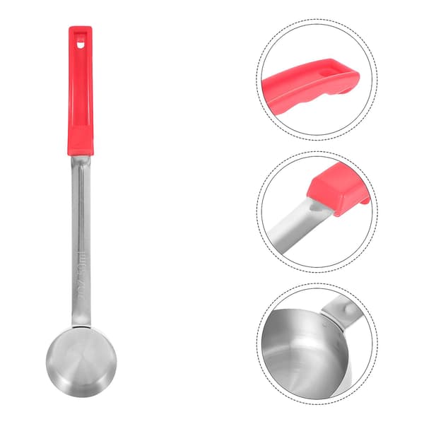 Pizzasauce serveringsske med portionsske i rustfrit stål (2 ounce)