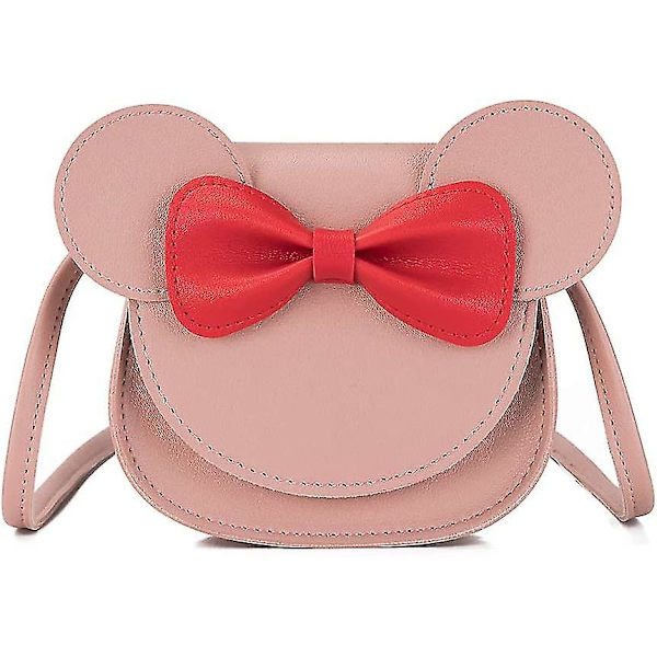 Barn Kids Toddlers Sløyfe Crossbody Veske Magnetisk Lukking Skulder Bag Satchel Små Jenter Veske Med Tegneserieører