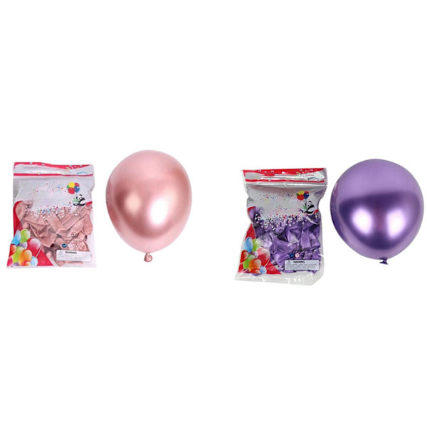 100 st 10-tums metalliska latexballonger tjocka krom glänsande metallpärla ballong Globos för festdekoration