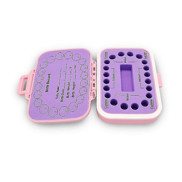 Söt förvaringslåda för mjölktänder - En minnessak för att förvara tappade tänder - Plastfodral för mjölktänder - Present till babyshower och födelsedag