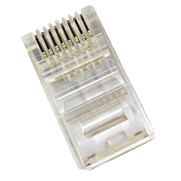 RJ45 Pass Through Modulær Ny Ethernet Kabelplugg Nettverkskontakt End Cat6 8p8c 100stk