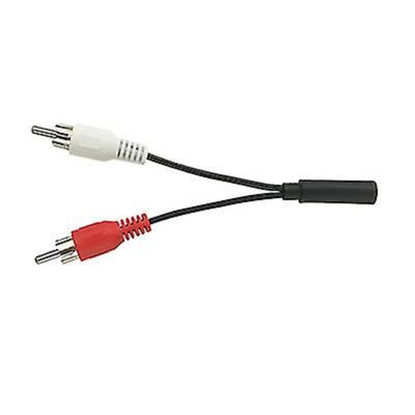 Stereo Audio/video Adapter, 3,5 mm til 2rca Kabel (10 cm)