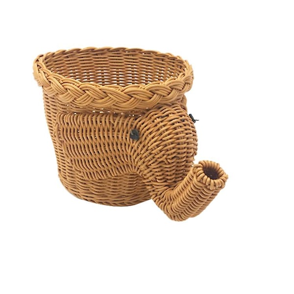 Handgjord bambu elefant korg picknick korg mat bröd camping picknick korg bambu frukt förvaring
