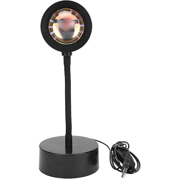 Solnedgangslampe 12 farver Led Regnbue Solnedgang Projektionslys Led Nattelys 360 Rotation Solnedgangslampe