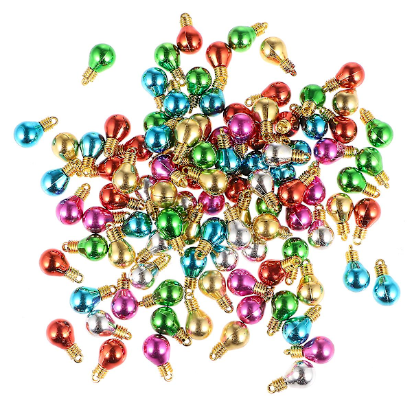 100Pcs DIY Handmade Beads Round Bulb Beads Large Hole Beads Accessories for DIY