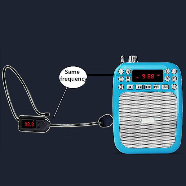 Trådlös mikrofon FM-radio headset mikrofon handsfree mikrofon headset megafon mic trådlös mic headset