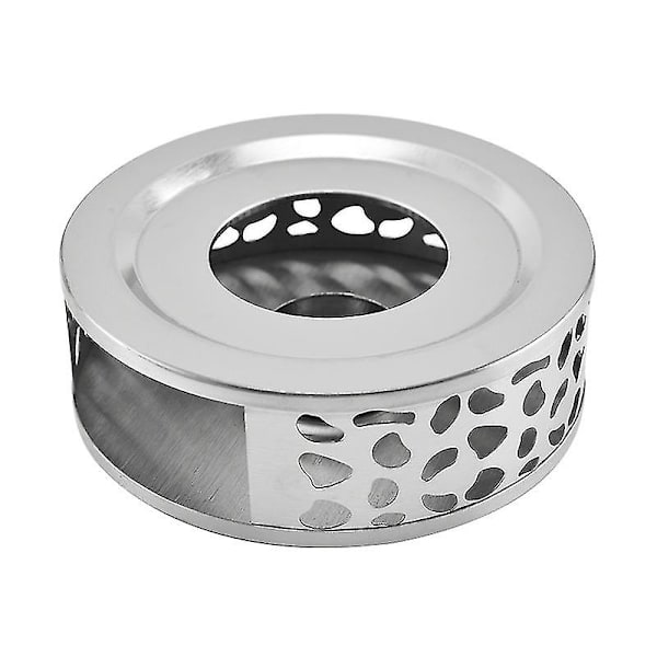Rostfritt Stål Tekanna Värmare Bas Rund Tekanna Värmare Med Ihålig Ramdesign Ljusstake För Värmebeständig Tekanna (1st, Silver)