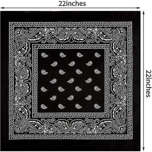 3-pak Multifunktionelle Bandanas Paisley Print Cowboy Hovedbånd Halstørklæde Unisex Hovedbeklædning