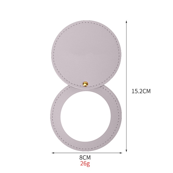 5 kpl kompakteja peilejä käsilaukkuun, rikkoutumaton ruostumattomasta teräksestä valmistettu peili PU-nahkaisella kotelolla, pieni kannettava meikkpeili