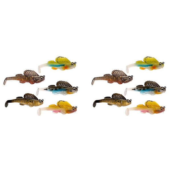 10x Mjukt fiskedrag Mjukt bete Blyjigg Mörk sovande Swimbaits Mjukt bete Fiskedrag Bas För Fis