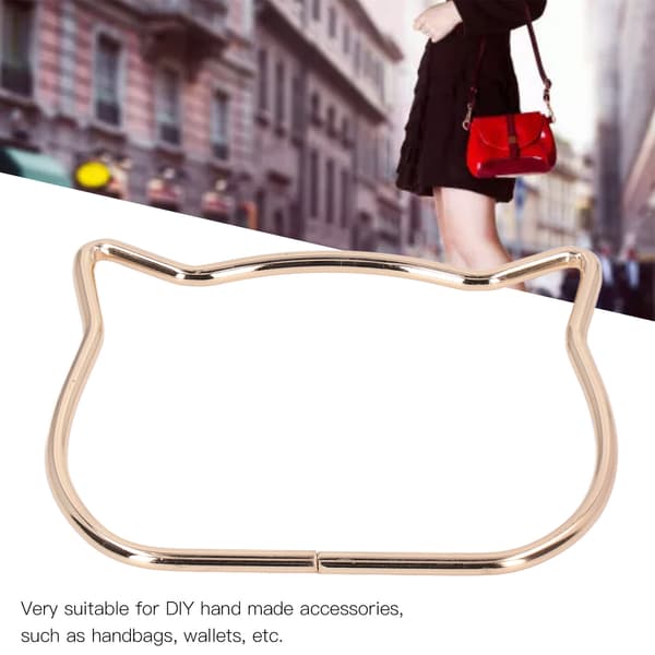 Bag Handle Cute Exquisite Cat Ears DIY Handbag Handle Hardware Accessories Light Gold