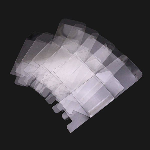 50 st transparenta plastlådor för presenter PVC-förpackningslåda presentförpackning transparent godislåda bröllop Gi