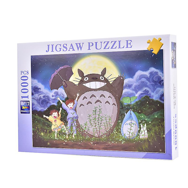 1000-delt Træpuslespil til Voksne og Børn - Saml Min Nabo Totoro Purple