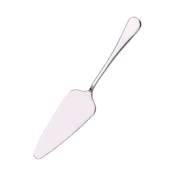Kakespader, pizzaskjærspade, kakespatel og paiserver, kakespade i rustfritt stål med fin tagget kant, for kjøkken, (3 stk, sølv