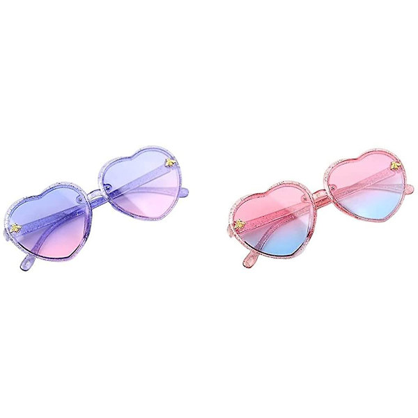 Pink Hjerteformede Solbriller Børn Hippie Solbriller Uv400 Hjerte Solbriller Søde