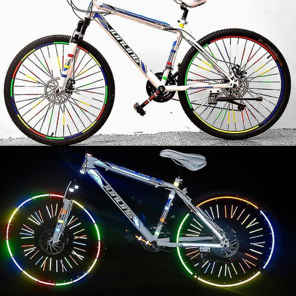 Polkupyörän heijastavat tarrat Pyöräily Fluoresoiva heijastava teippi Mtb Pyörän liimateippi Turvallisuus Dekor Tarra Pyöräilytarvikkeet