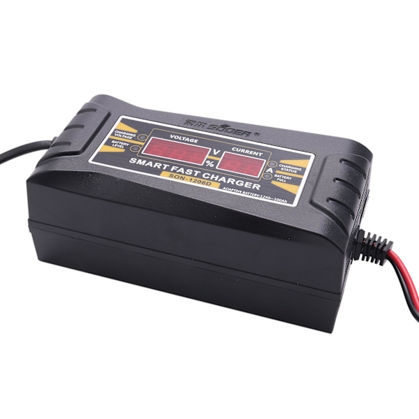Son-1210d+ LCD-smart snabb blybatteriladdare 12v 10a för bil motorcykel EU-kontakt