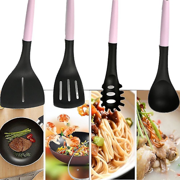 Rosa nylonspatel Non-stick Pan Special Cooking Colander Kök