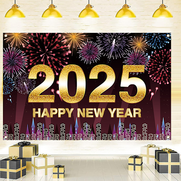 2025 Gott Nytt År Bakgrund Nyårsbakgrund Bal Nyårsfestbanner Nyårsaftonfestdekoration