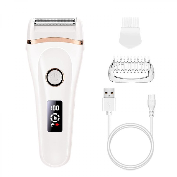 Womens Wet Dry Rechargeable Back Shaver Razor, Electric 3 In 1 Rechargeable Waterproof Body Legs Underarms Trimmer