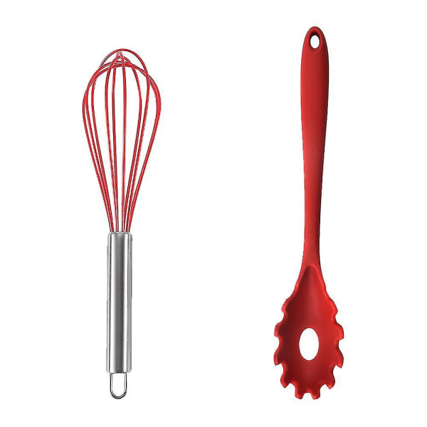 2 Pcs Silicone Cooking Utensils Set Heat Resistant For