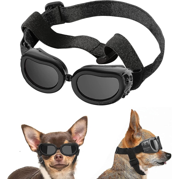 Dog Sunglasses Small Breed Dogs Goggles Uv Protection, Goggles For Small Dogs Eye Wear Protection Adjustable Strap