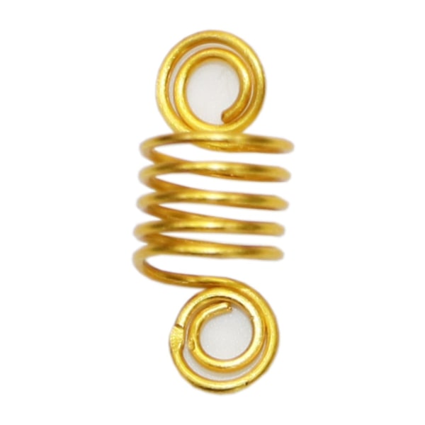 110PCS Smutsiga fläta spänne hårförlängning ring hårtillbehör metallfjäder skruvmönster ring set (guld och silver)