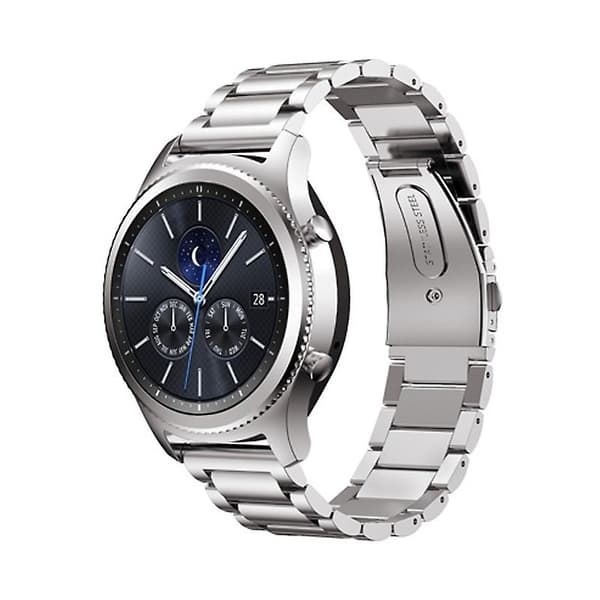 20 mm Tre Perle Rustfrit Stål Urrem Erstatningsrem Til Garmin Move Luxe/move Style/move 3/move Venu - Sølv Sølv Silver