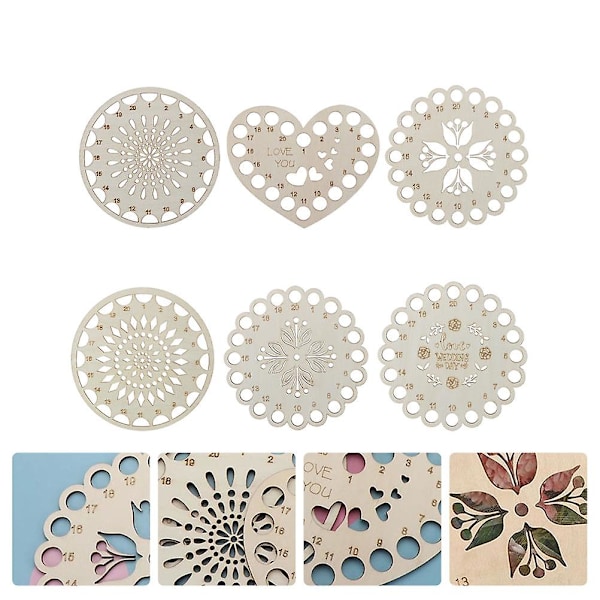 6 stk. korssting tråd opbevaringsplader broderi garn arrangører diy arrangører