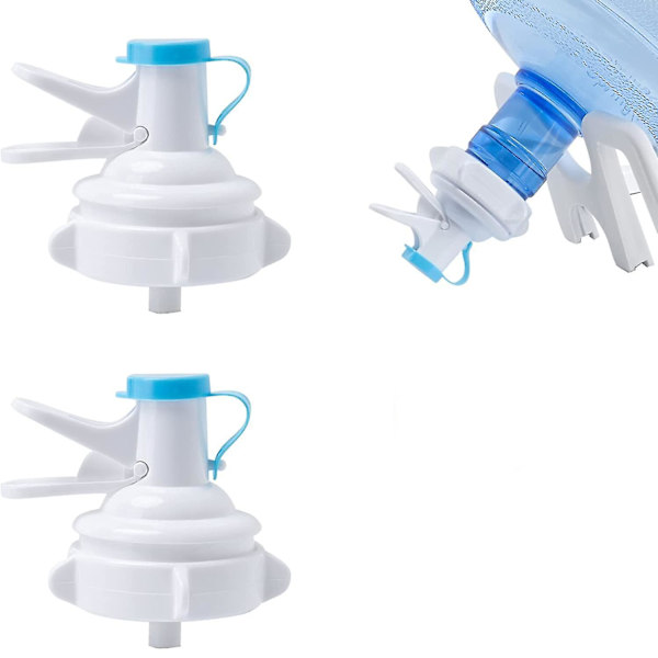 2 st vattenutmatningsventiler i återanvändbar plast för 55 mm dricksflaska