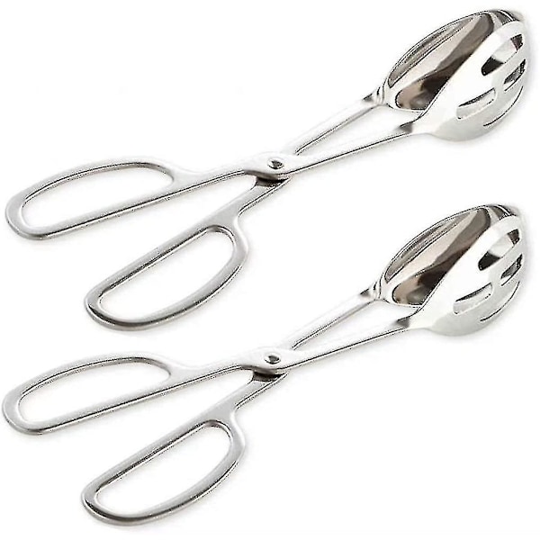 Buffet Tongs,  2-pack Stainless Steel Buffet Party Catering Serving Tongs Thickening Food Serving Tongs Salad Tongs Cake Tongs Bread Tongs Kitchen Ton