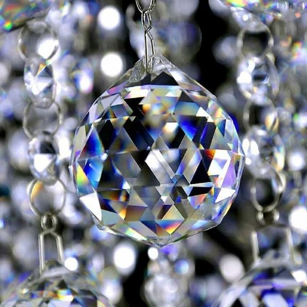 60mm Klar Glass Krystallkule - Regnbueprisme for Dekor & Bryllup